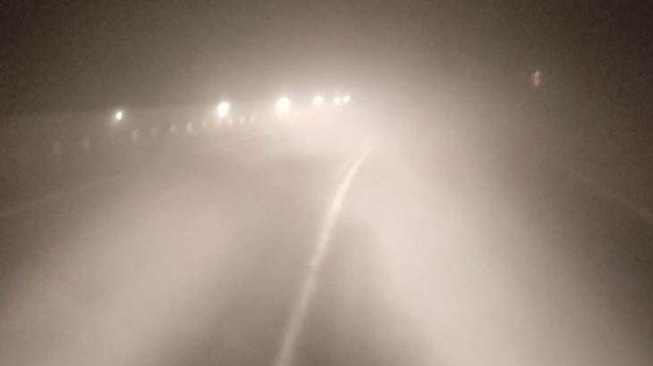 Ulgar Geçidi’nde yoğun sis bulutu etkili oldu! Görüş mesafesi 5 metreye kadar düştü