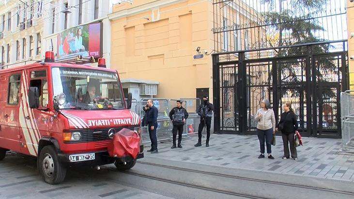 Rusya Başkonsolosluğu’ndaki yangın ekipleri harekete geçirdi
