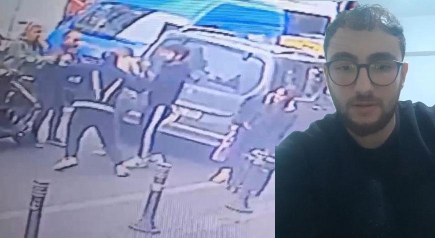 Küçük kızı yanındayken dehşet saçtı! Bıçak çektiği gençten dayak yedi