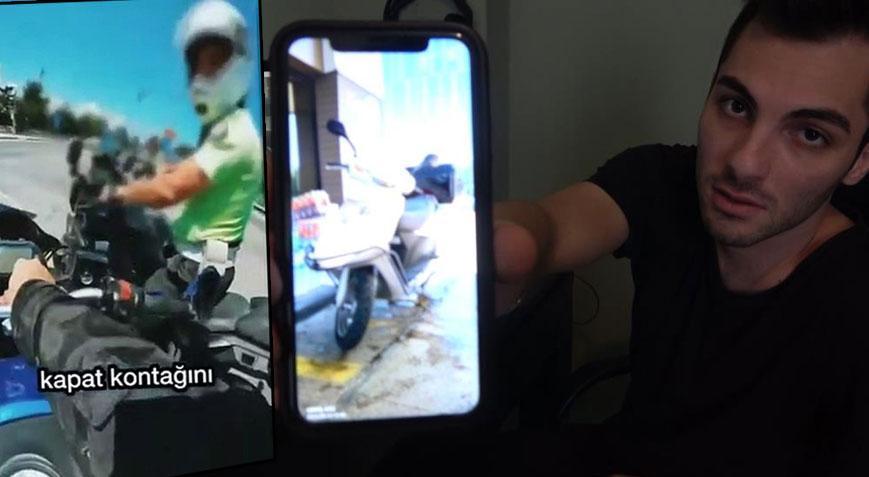 Polisin nasihati ile gündem olmuştu! Motosikletli gence büyük şok
