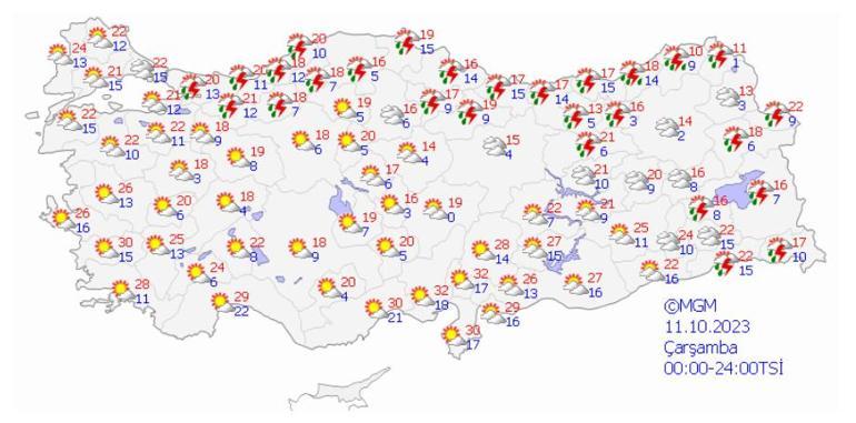 Meteoroloji tek tek saydı: 14 il için uyarı! 'Kuvvetli geliyor'