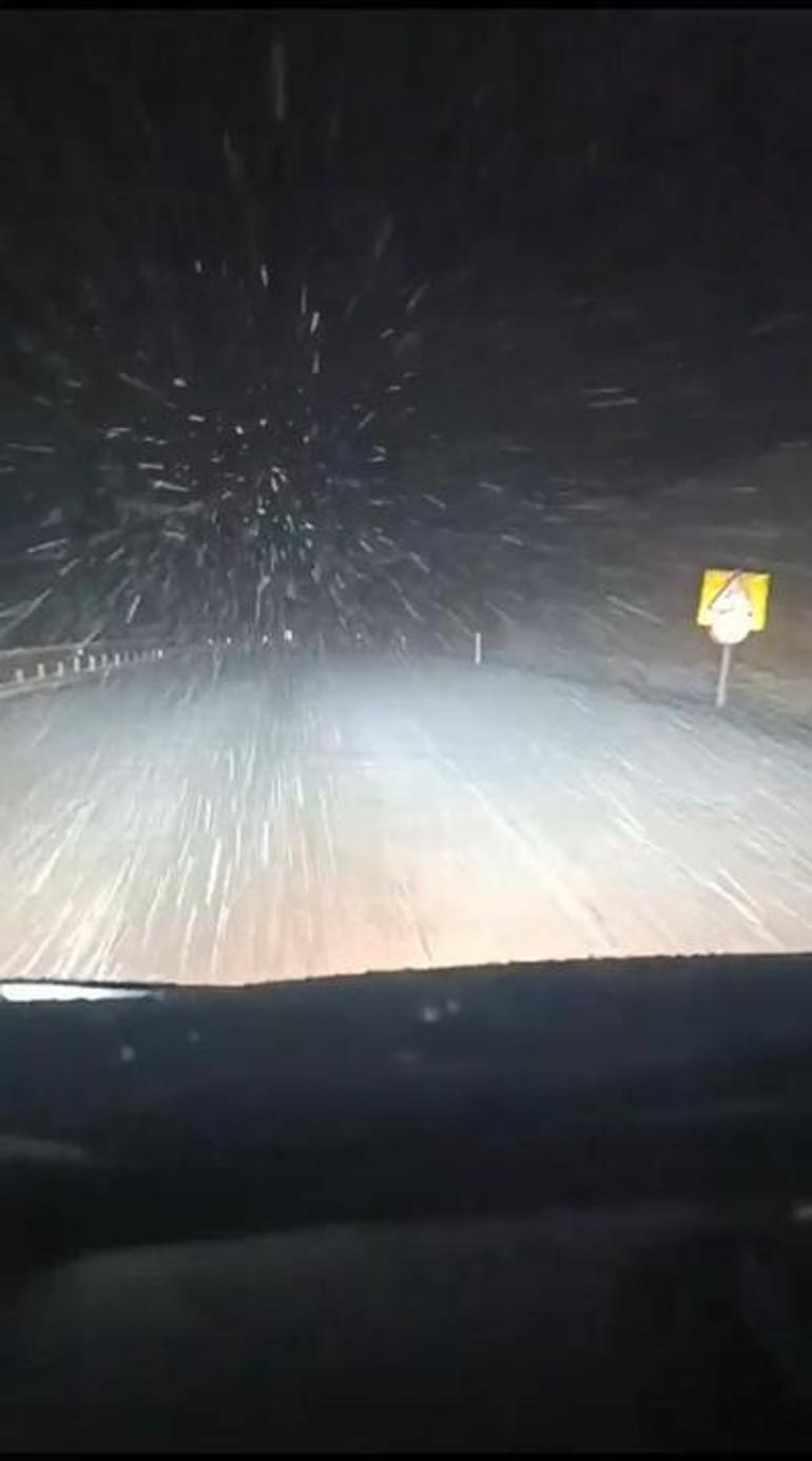 Kastamonu'nun yüksek kesimlerinde kar yağışı etkili oldu