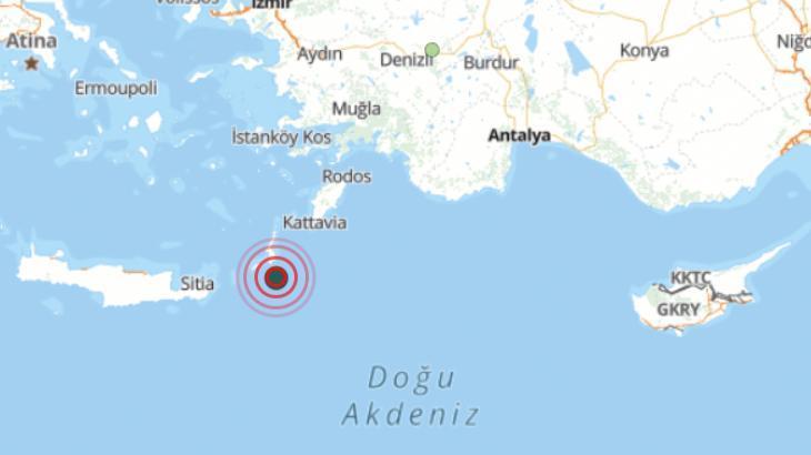 Akdeniz’de 4.1 büyüklüğünde deprem