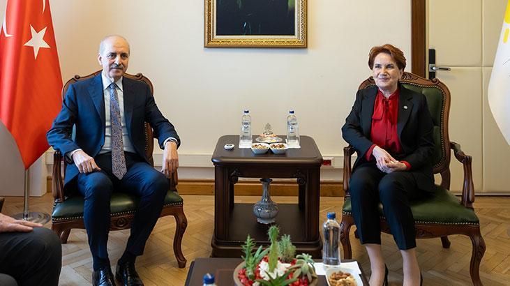 TBMM Başkanı Kurtulmuş, İYİ Parti lideri Akşener ile görüştü