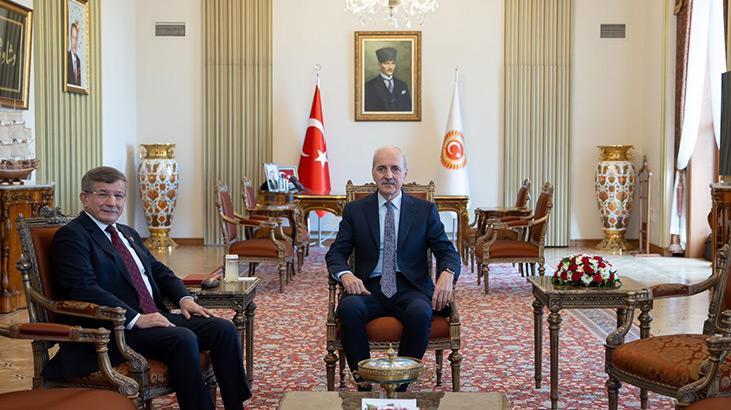 TBMM Başkanı Kurtulmuş, Davutoğlu’nu kabul etti