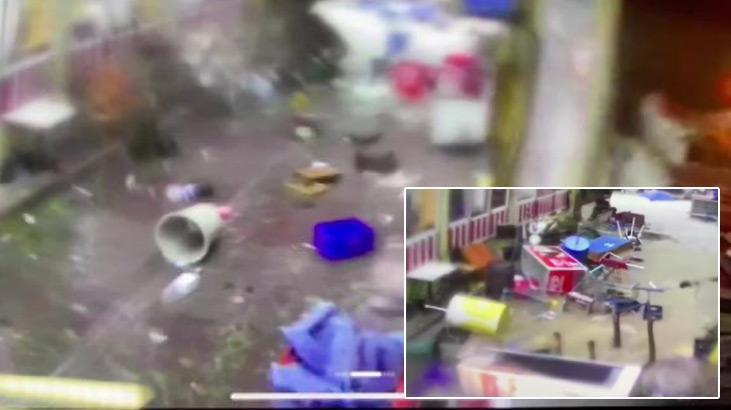 Şile’de su sokaklara böyle doldu