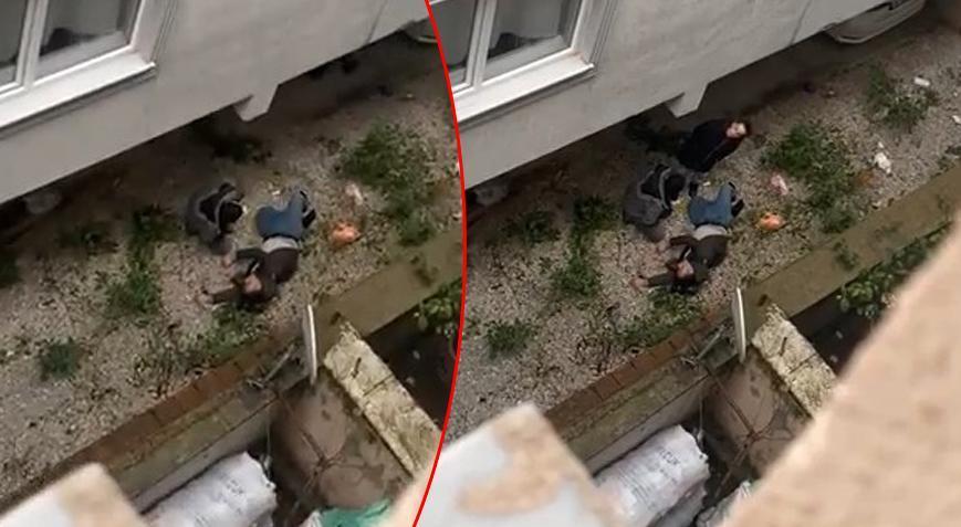 Karısı üzerine yürüyünce kendini camdan attı! Kocasının başında bıçakla bekledi