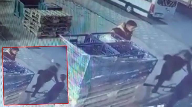 Ankara’da market çalışanına satırla saldırı! Görüntüler dehşete düşürdü