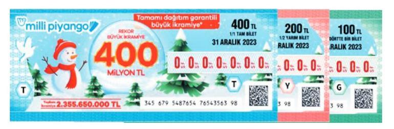 Büyük ikramiye 400 milyon TL