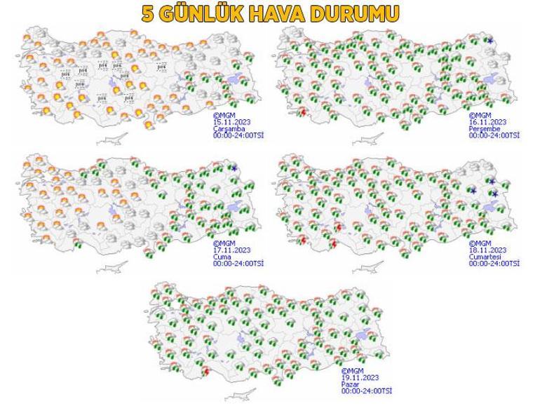 Meteoroloji yeni haritayı paylaşıp saat verdi! Kar, sağanak, fırtına, yağmur