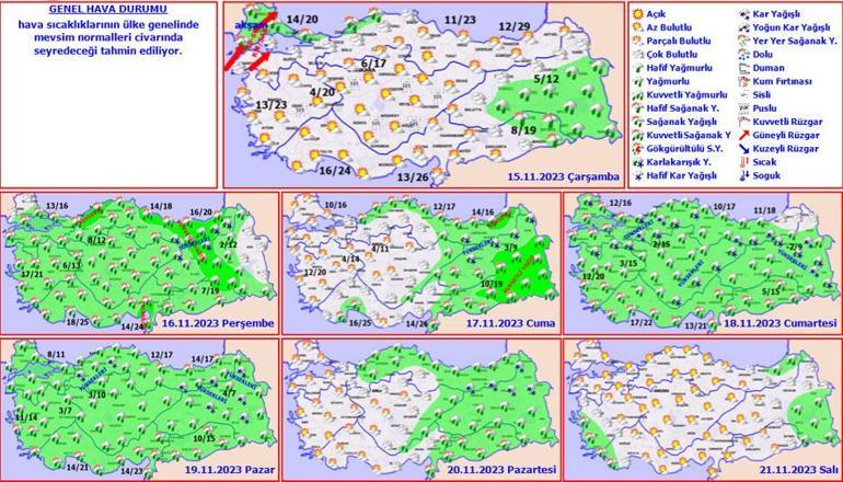 Meteoroloji yeni haritayı paylaşıp saat verdi! Kar, sağanak, fırtına, yağmur