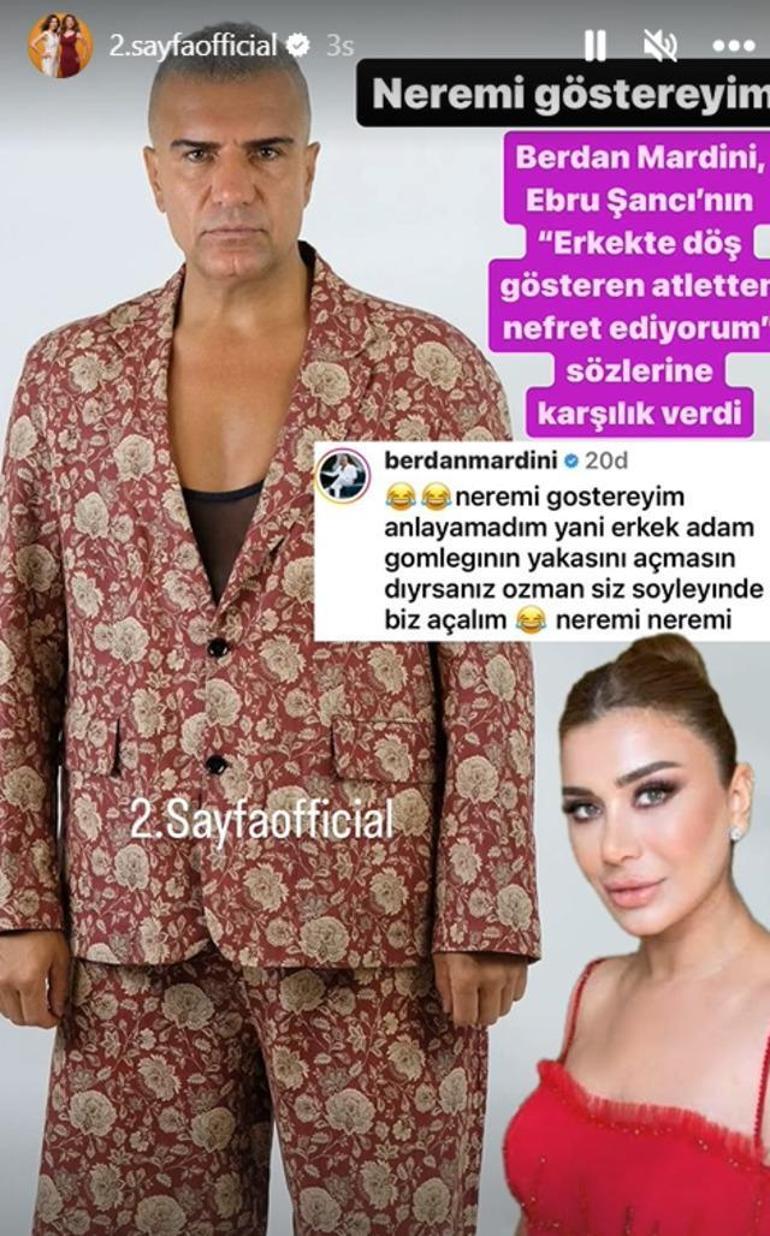 Berdan Mardini'den Ebru Şancı'ya 'atlet' yanıtı: Neremi göstereyim?