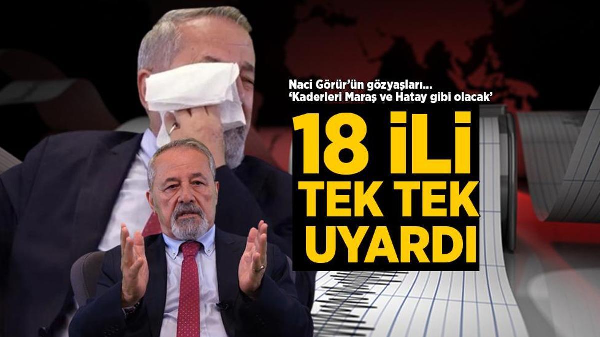 Naci Görür’ün gözyaşları… 18 ili tek tek saydı: Kaderleri Maraş ve Hatay gibi olacak
