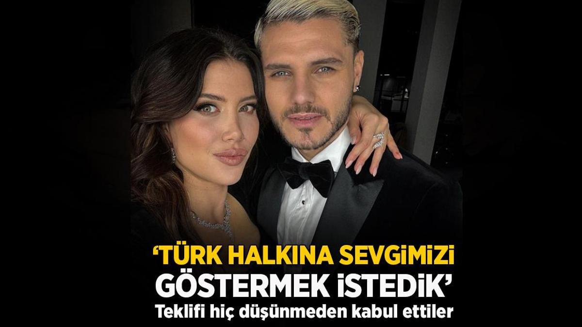 Mauro Icardi ile Wanda Nara ay yıldızlı bileklik taktı! ‘Türk halkına sevgimizi göstermek istedik’