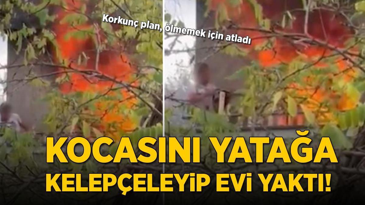 Kocasını yatağa kelepçeleyip evi ateşe verdi! Korkunç plan, ölmemek için atladı