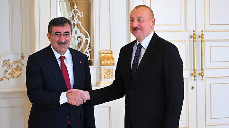 Cumhurbaşkanı Yardımcısı Yılmaz, Aliyev ile görüştü
