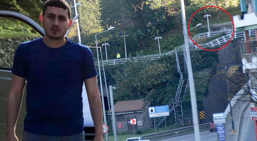 Trabzon’da korkunç son! Tünel üstünden kara yoluna düşen genç adam öldü