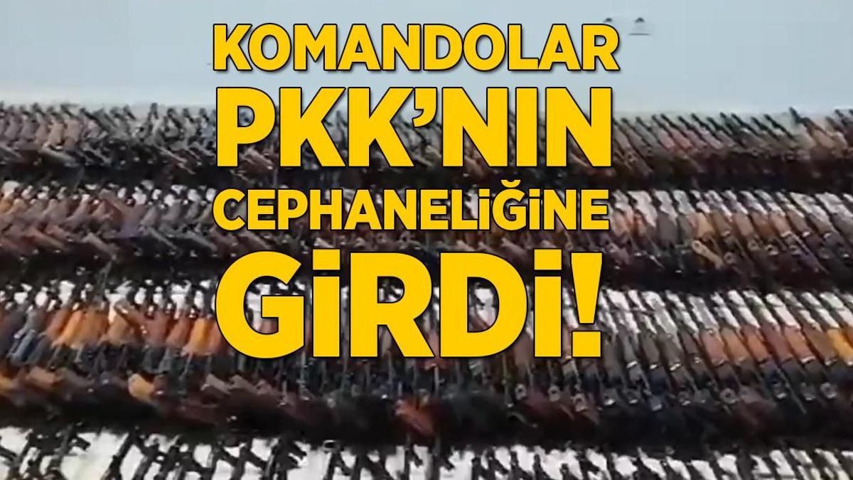 Türk Komandoları terör örgütünün cephaneliğine girdi!
