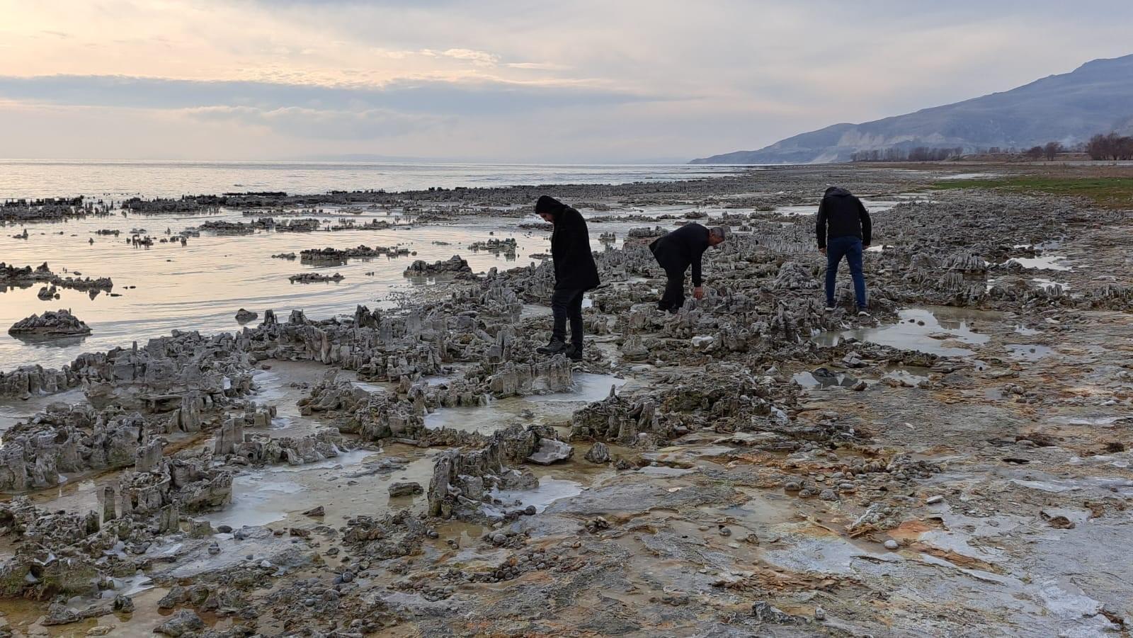 Sular çekildi: 'Mikrobiyalit tarlası' ortaya çıktı