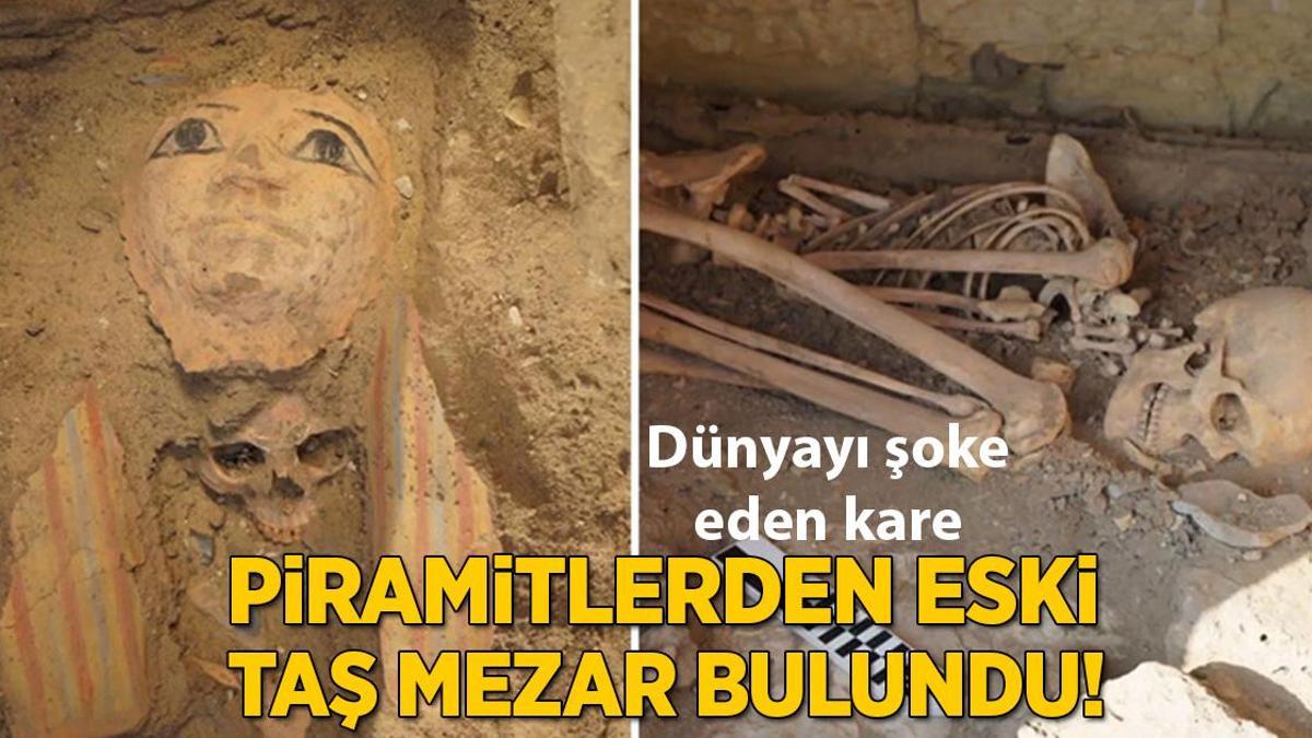 Dünyayı şoke eden kare! Mısır’da piramitlerden eski taş mezar bulundu
