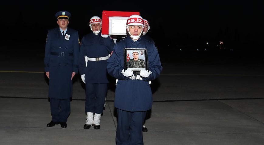Şehit sözleşmeli Er Muhammed Tunahan Evcin’in cenazesi Eskişehir’e getirildi