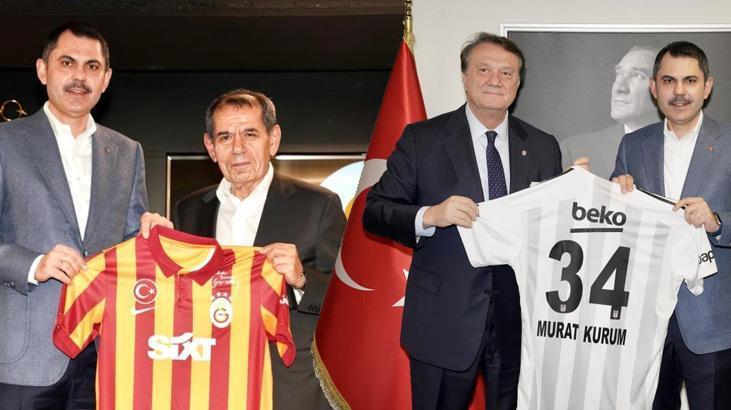 İBB Başkan Adayı Murat Kurum’dan Beşiktaş ve Galatasaray’a ziyaret
