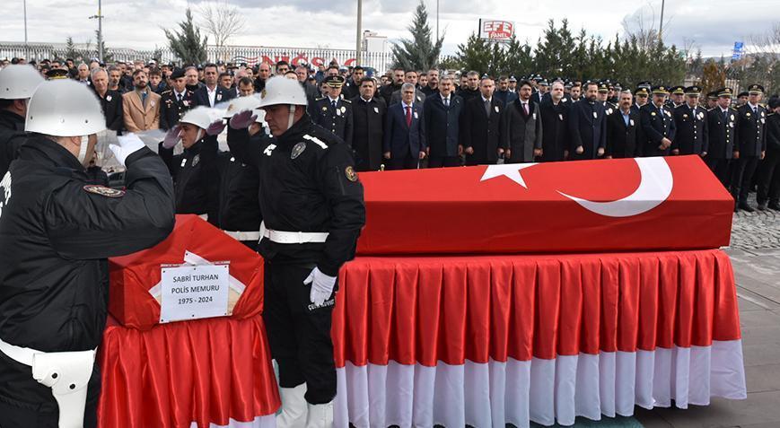 Kazada ölen polis memuru için tören düzenlendi