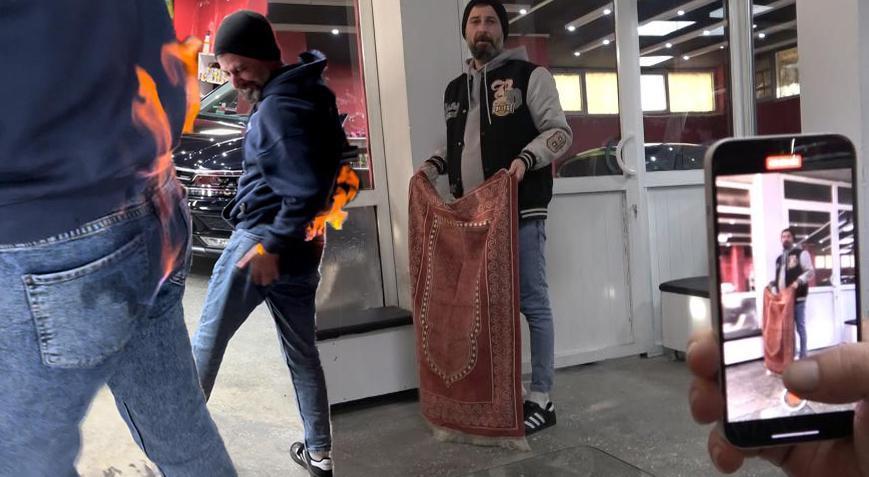 ‘Komiklik olsun’ diye video çekmek istedi! Az daha canlı canlı yanıyordu