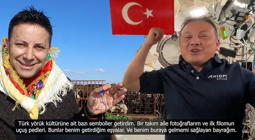 Alper Gezeravcı, uzaya çaltı ağacından yapılma nazarlık götürdü