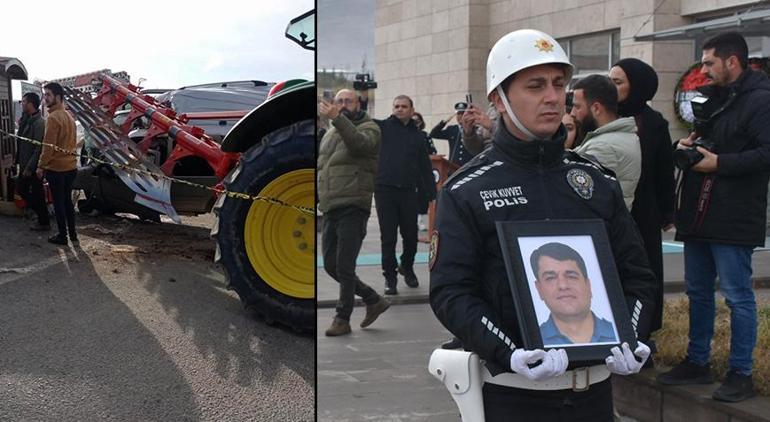 Kazada ölen polis memuru için tören düzenlendi