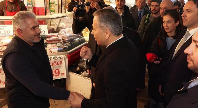 Bakan Yerlikaya'dan Üsküdar'da esnaf ziyareti