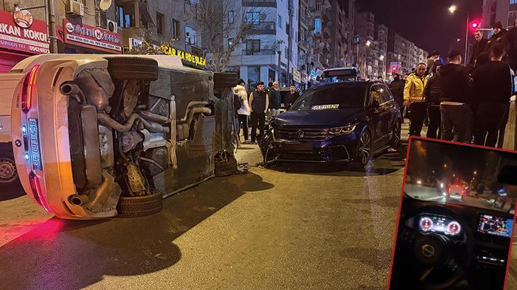 İzmir’de sosyal medya için video çekerken kazayı görüntüledi