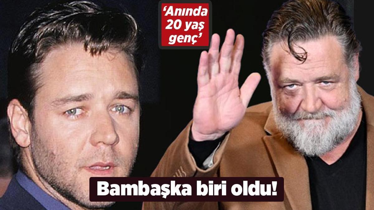 Russel Crowe bambaşka biri oldu! ‘Anında 20 yaş daha genç’