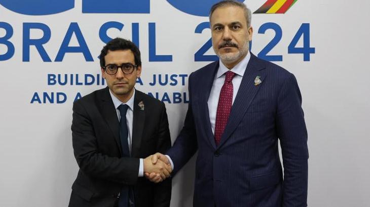 Hakan Fidan, Fransız mevkidaşı Sejourne ile görüştü