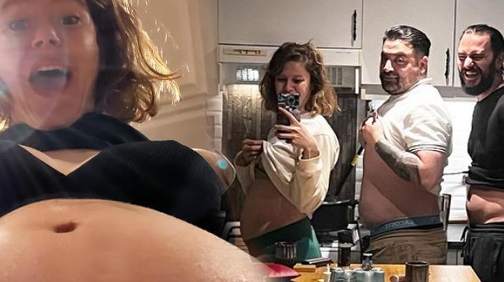 Burcu Biricik’ten eğlenceli hamilelik pozları: Saçmasapan bir seri