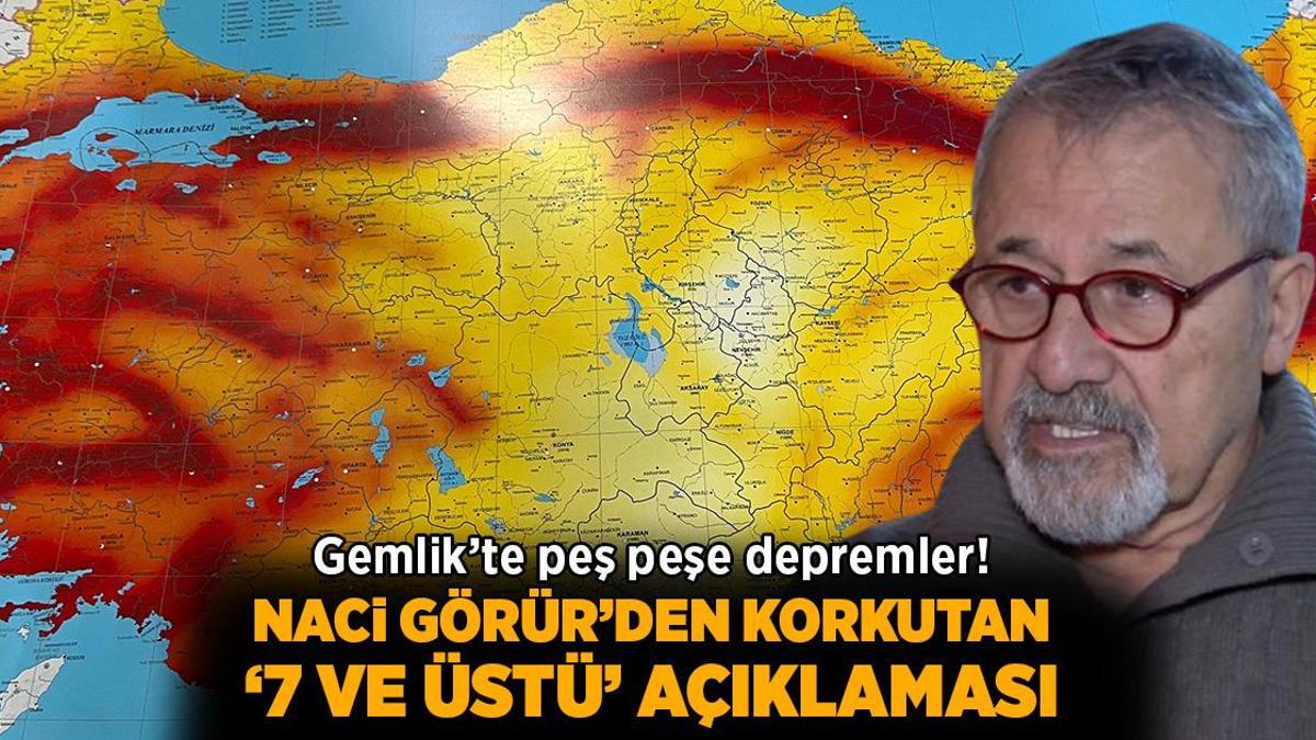 Gemlik’te peş peşe depremler! Prof. Dr. Naci Görür’den korkutan ‘7 ve üstü’ açıklaması