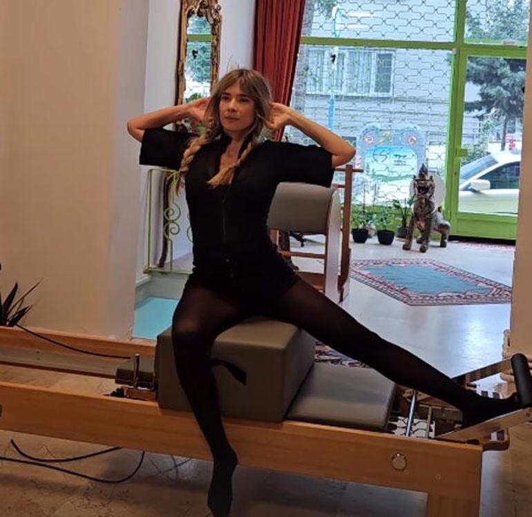 Müge Boz karnı burnunda spor yaptı! 'Pilates bana çok iyi geliyor'