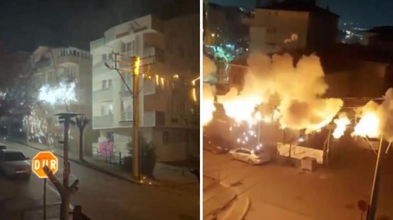 Kocaeli'de feci olay! Elektrik kabloları boma gibi patladı