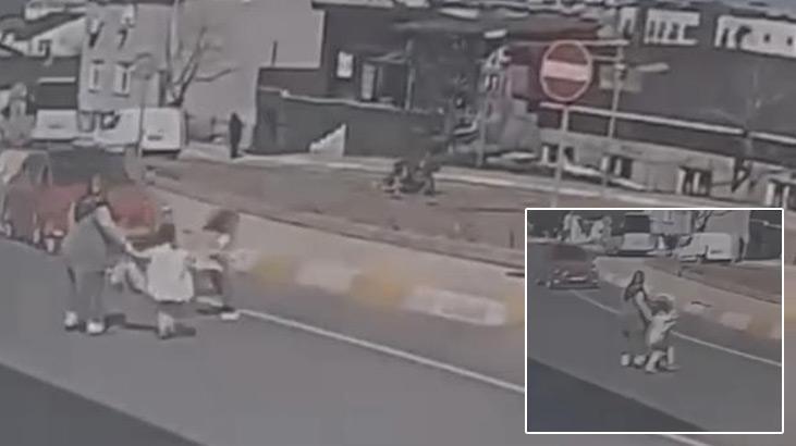 İstanbul’da feci kaza! 5 yaşındaki çocuk metrelerce savruldu