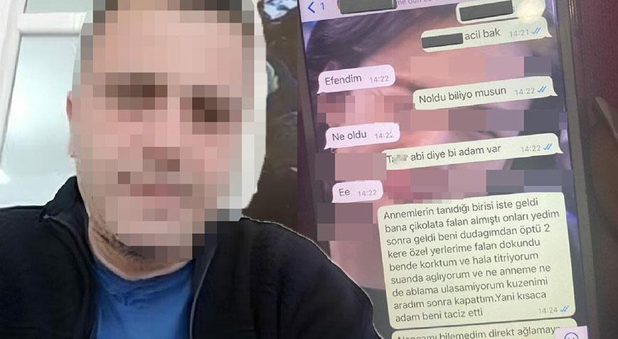 12 yaşındaki kız çocuğuna taciz iddiası! Mesaj detayı mide bulandırdı