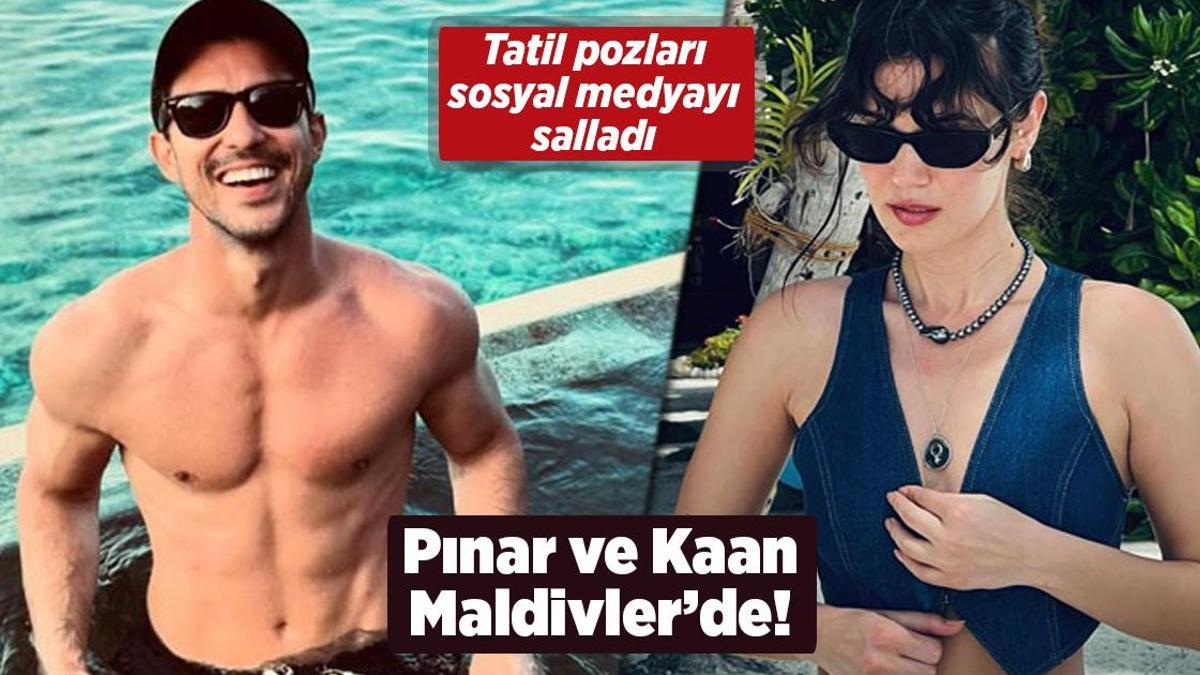 Pınar Deniz-Kaan Yıldırım çifti Maldivler tatilinde!