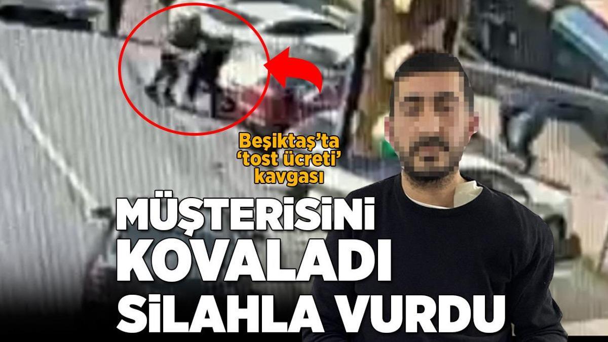 Tost ücreti tartışmasında müşterisini kovaladı, silahla vurdu