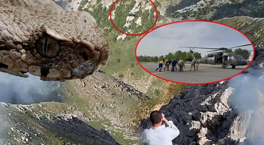 Batman ve Elazığ’da 2 kişiyi yılan soktu! Askeri helikopter fark etsin diye ateş yakmışlar