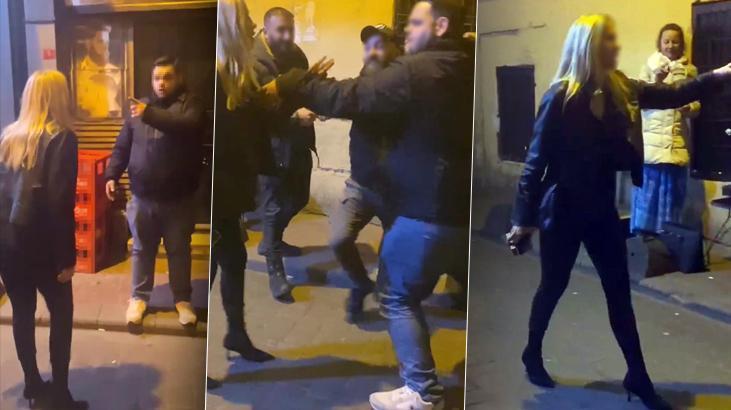 Taksim’de akılalmaz olay: ‘Göbeğime vurdun’ kavgası