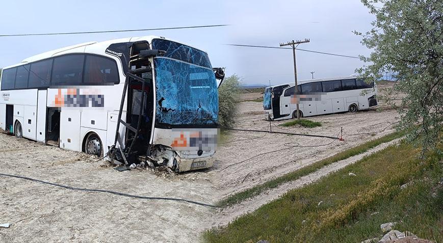 Yolcu otobüsü şarampole devrildi! Yaralılar var