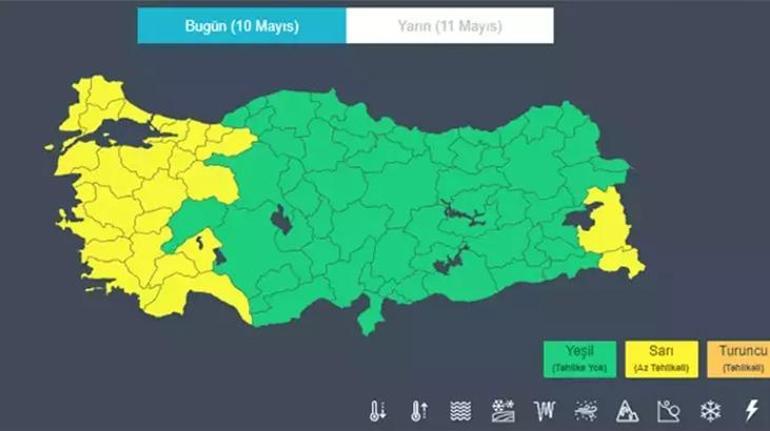 Meteoroloji yeni hava durumu haritasını yayımladı! Bu gece ve yarın için uyarı geldi