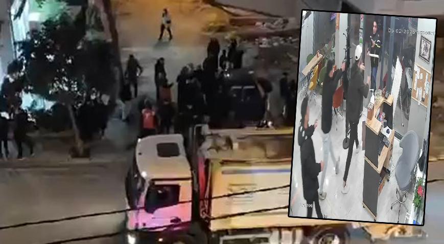 İş yerini silahla bastılar esnaftan dayak yediler