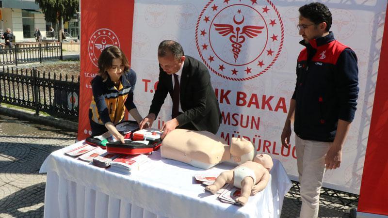 Samsun’da Hayat Kurtaracak Yerli OED Cihazları Kamusal Alanlara Yerleştirildi