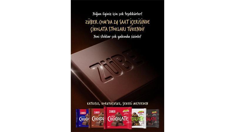 Züber’den Yeni “Temiz İçerikli” Çikolata Serisi: 24 Saatte Stoklar Tükendi