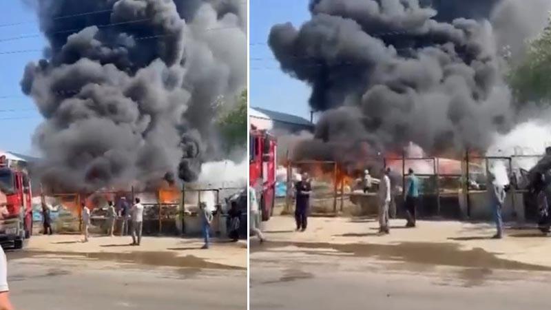 Osmangazi’de Hurda Deposunda Yangın Paniği